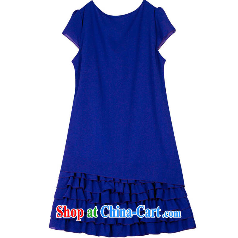 The line between a cake skirt the code dress snow-woven skirts Solid Color dress code the girl with thick mm dresses X - DGQ blue 3 XL, sea routes, the Code women, shopping on the Internet