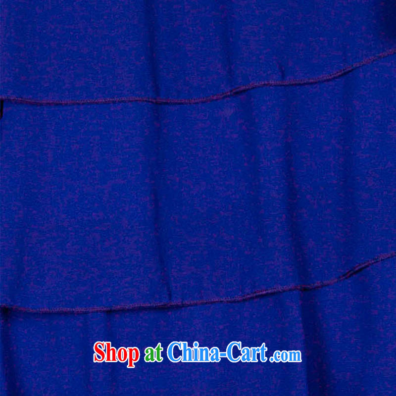The line between a cake skirt the code dress snow-woven skirts Solid Color dress code the girl with thick mm dresses X - DGQ blue 3 XL, sea routes, the Code women, shopping on the Internet