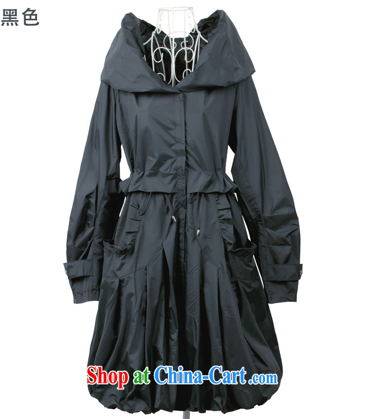 The line takes the Code women's clothing urban and stylish high-waist large Princess collar Korean video thin thick mm solid-colored loose wind jacket spring loaded GL 1044 black L pictures, price, brand platters! Elections are good character, the national distribution, so why buy now enjoy more preferential! Health