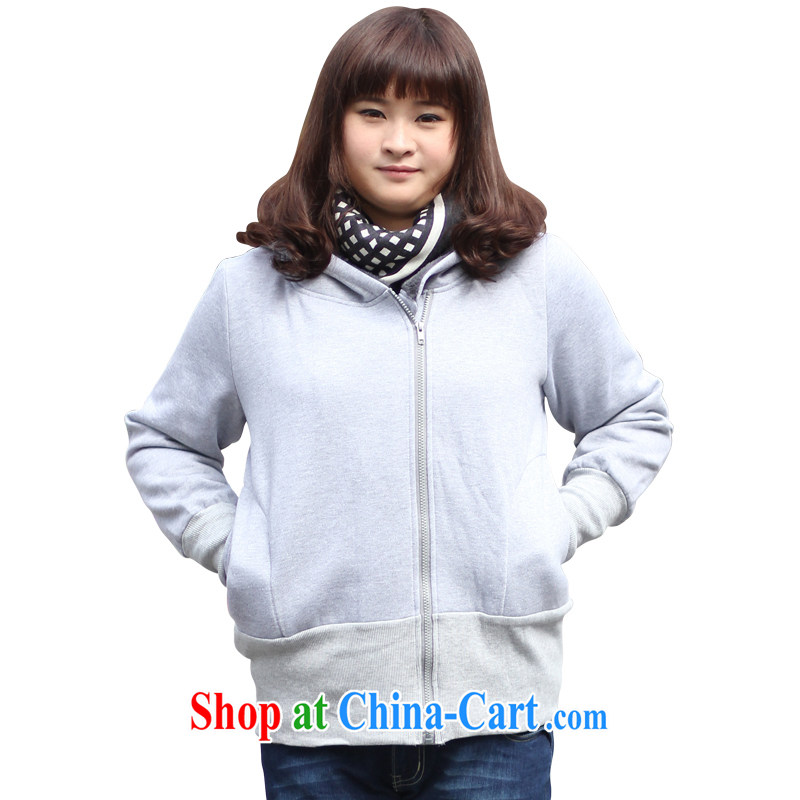 Feelnet Korean version XL female jacket that gross jacket thick mm thick and lint-free cloth, long sweater 11,825 gray 2 XL - 44 code