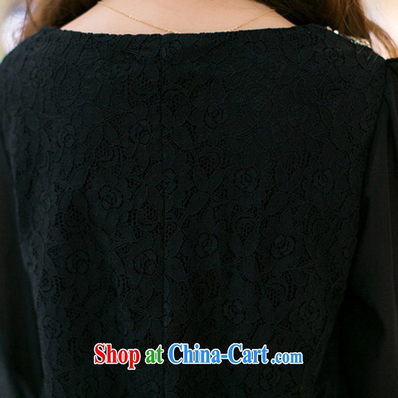 Cheuk-yan Yi Lai Ying 2015 spring new, larger female sweet doll snow for woven shirts double the meat loose lace shirt 938 black L, Cheuk-yan Yi Lai, and, on-line shopping