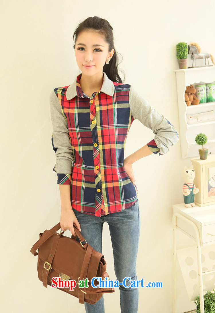 Moses Veronica the Code women mm thick 2013 spring new Korean fat people dress graphics thin clothing College wind shirt 5089 tartan XL pictures, price, brand platters! Elections are good character, the national distribution, so why buy now enjoy more preferential! Health