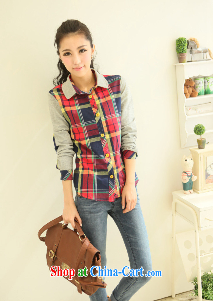Moses Veronica the Code women mm thick 2013 spring new Korean fat people dress graphics thin clothing College wind shirt 5089 tartan XL pictures, price, brand platters! Elections are good character, the national distribution, so why buy now enjoy more preferential! Health