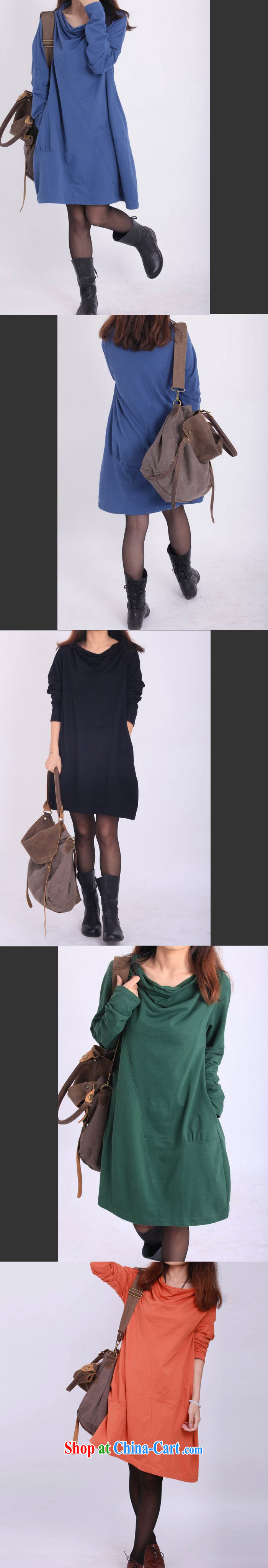 The line takes the Code women's clothing spring new Korean video thin thick mm pure cotton, long, solid color loose dress, solid through 3 LX 001 black XL pictures, price, brand platters! Elections are good character, the national distribution, so why buy now enjoy more preferential! Health