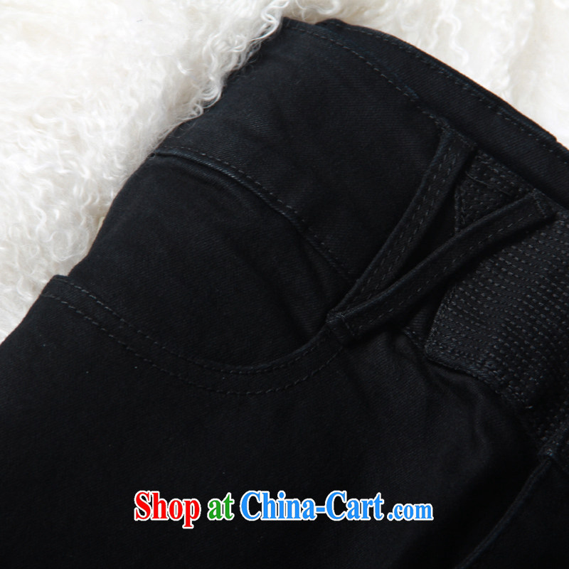 20142014 autumn and winter The New Classic graphics thin the charge-back Stretch tight trousers high waist larger jeans women pants 643 3 the buckle black 34 yards (2 feet 6), FeelNET, shopping on the Internet