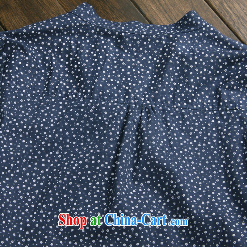 The feelnet code girls decorated in summer XL shirt leisure new Korean women, shirt 2890 blue black 4XL - 48 yards, FeelNET, shopping on the Internet