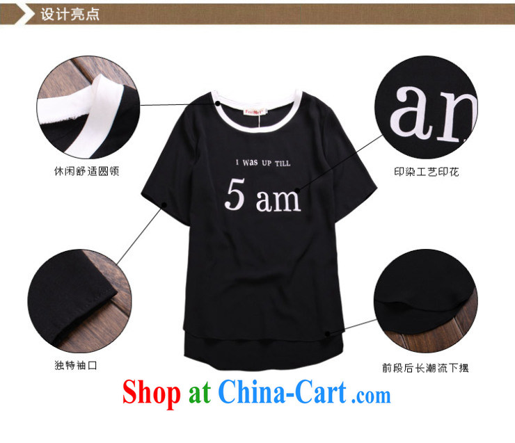 The code is short-sleeve girls summer thick sister the code loose video thin female Korean summer XL snow woven T-shirt 663 black XL -42, picture, price, brand platters! Elections are good character, the national distribution, so why buy now enjoy more preferential! Health