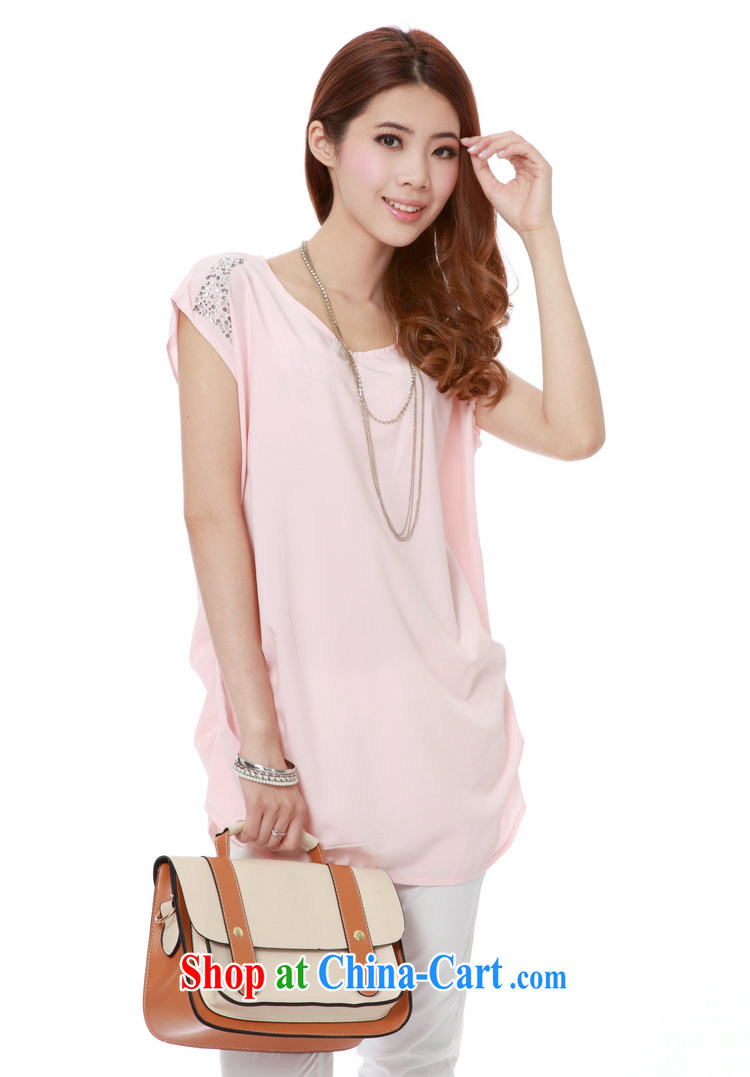 Firstyle larger female summer thick MM long, cultivating the code short-sleeved shirt T female snow woven shirts pink XXL pictures, price, brand platters! Elections are good character, the national distribution, so why buy now enjoy more preferential! Health