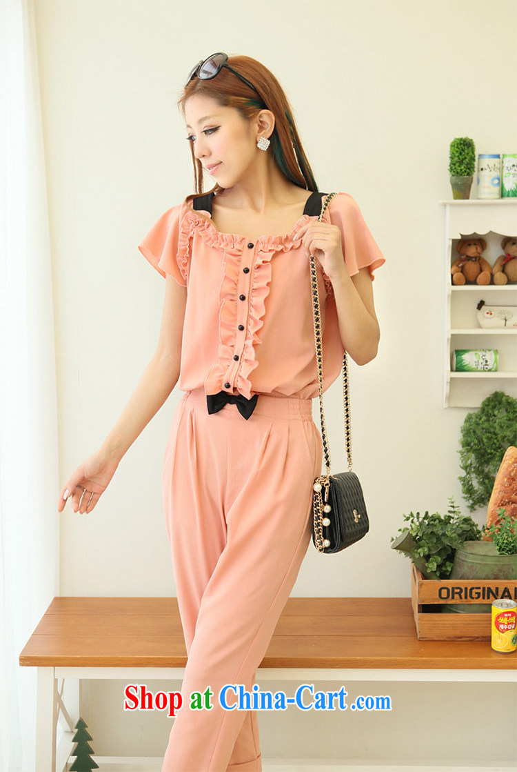 Moses Veronica XL female 2013 summer new, Korean version mm thick graphics thin fat people dress bow-tie-pants pink XXL pictures, price, brand platters! Elections are good character, the national distribution, so why buy now enjoy more preferential! Health