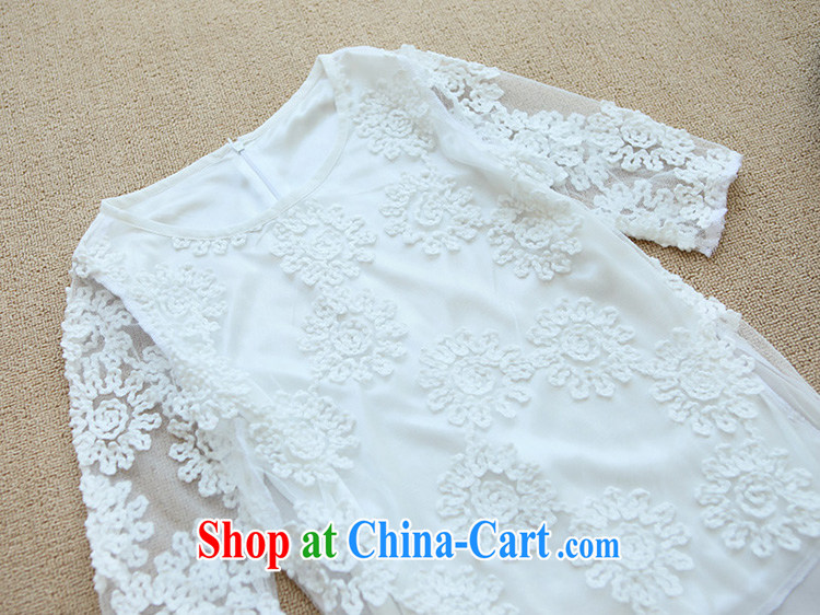 Moses Veronica XL female 2013 summer new, mm thick Korean fat people dress graphics thin clothing Web yarn snow woven shirts white XXXL pictures, price, brand platters! Elections are good character, the national distribution, so why buy now enjoy more preferential! Health