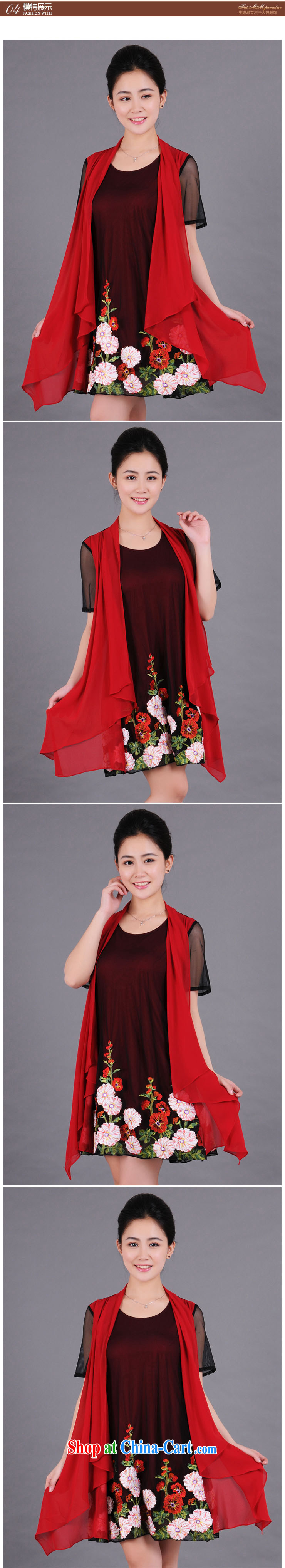 Mr. NAK Aung San Suu Kyi, older dresses 50-60, long, female thick mm leave two Web yarn embroidery flowers mother's day MOM women skirt HX 397 the red 3 XL pictures, price, brand platters! Elections are good character, the national distribution, so why buy now enjoy more preferential! Health
