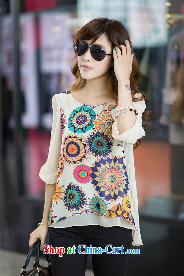Van Gogh, the larger female 2015 Spring Summer fashion stamp baroque style 7 cuffs and indeed the snow woven shirts graphics thin shirt female apricot 4 XL pictures, price, brand platters! Elections are good character, the national distribution, so why buy now enjoy more preferential! Health