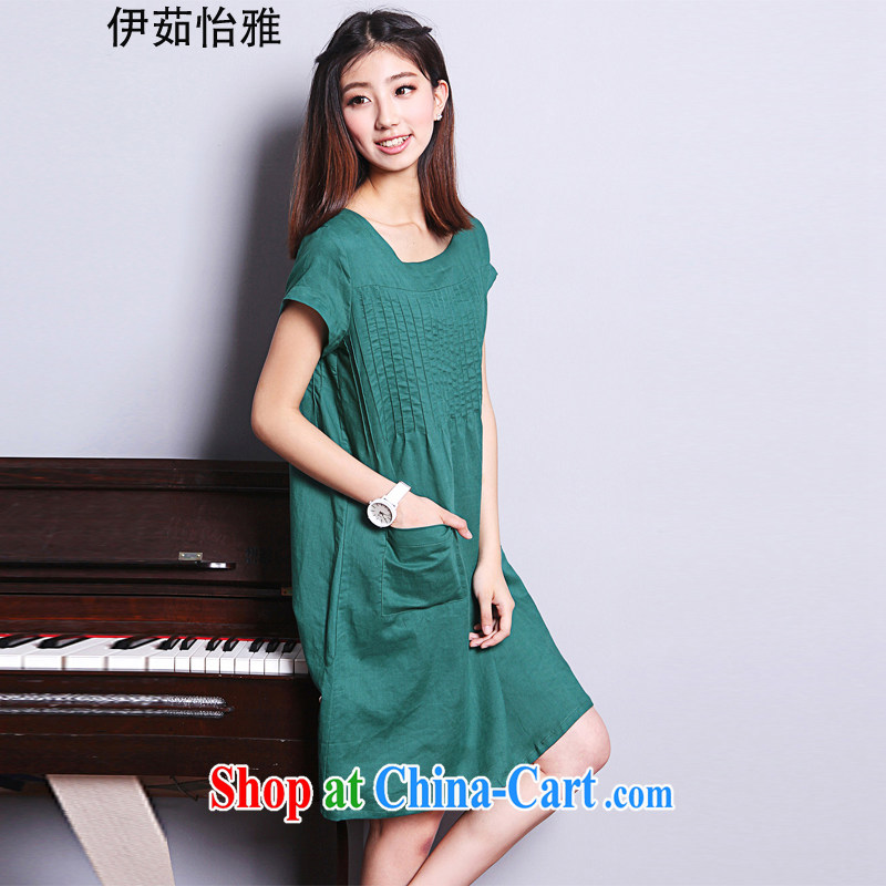 The Ju-Yee Nga summer is the women who are decorated in thick MM graphics thin cotton the dresses YQ 9182 rail blue XL, Yu Yee Nga, shopping on the Internet