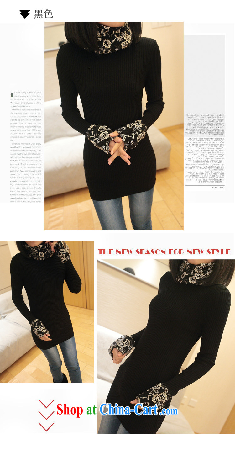 for Elizabeth's clothing new lace solid shirt beauty video gaunt in long high-stretch sweater women QA 817 black are code pictures, price, brand platters! Elections are good character, the national distribution, so why buy now enjoy more preferential! Health