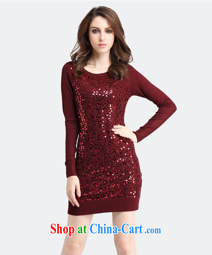 for clothing and Elizabeth's large, thick MM female loose the Code, trim, long, knitted dresses QA 815 red are code pictures, price, brand platters! Elections are good character, the national distribution, so why buy now enjoy more preferential! Health
