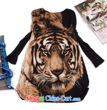 sea routes take realistic tiger head stamp bat sleeves large Code T shirt, long, large, female T pension Europe 3 HHLH coffee are code pictures, price, brand platters! Elections are good character, the national distribution, so why buy now enjoy more preferential! Health