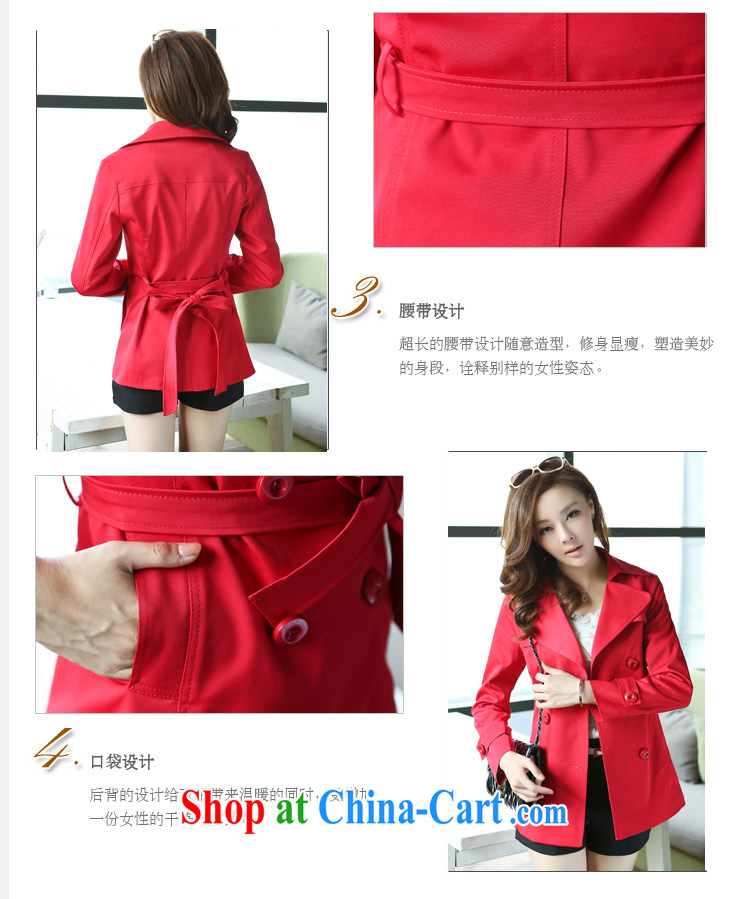 Tim in her 2015 spring new long-sleeved windbreaker Korean lapel solid color the Code women's coats, jackets female D M 24 2116 red XXXXL pictures, price, brand platters! Elections are good character, the national distribution, so why buy now enjoy more preferential! Health