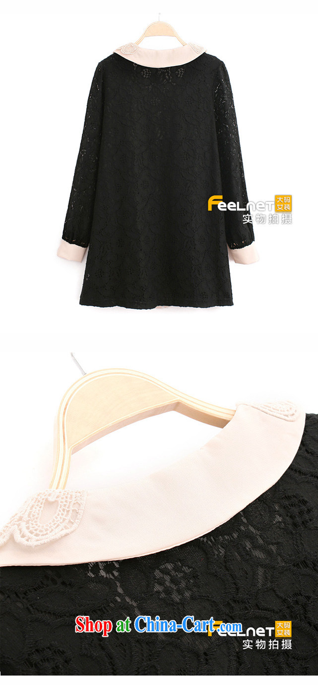 feelnet XL girls with thick mm spring lace T-shirt snow woven strap butterfly knot the long-sleeved shirt, black 740 2 XL -44, picture, price, brand platters! Elections are good character, the national distribution, so why buy now enjoy more preferential! Health