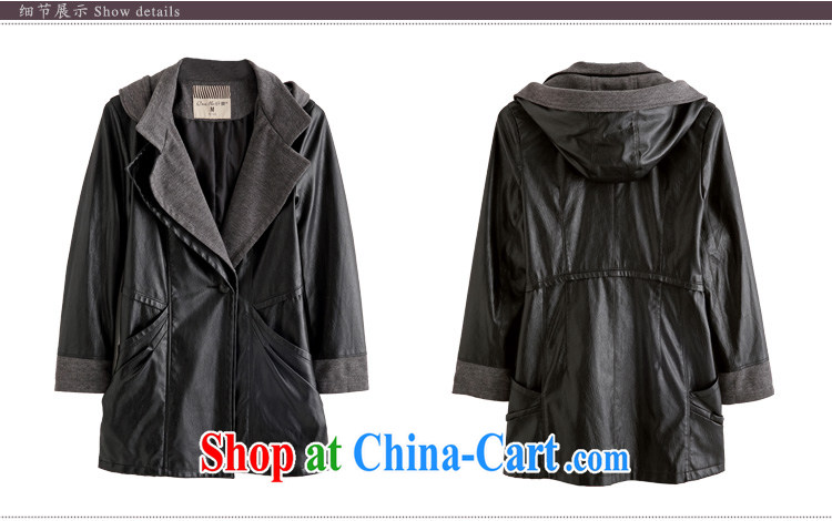 The Mak the Code women autumn 2014 the new thick mm XL stylish collar spell sweater long leather jacket 13,671 black XL pictures, price, brand platters! Elections are good character, the national distribution, so why buy now enjoy more preferential! Health