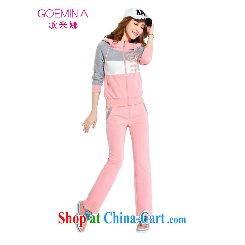 Song M, spring 2015 with new, larger female Korean Sports & Leisure package Long Hoody sweater 3-Piece female 80,855 pink XXXL, Song M (GOEMINIA), online shopping