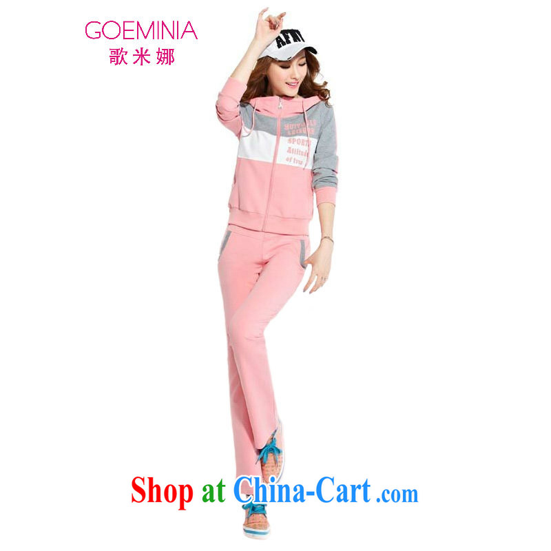 Song M, spring 2015 with new, larger female Korean Sports & Leisure package Long Hoody sweater 3-Piece female 80,855 pink XXXL, Song M (GOEMINIA), online shopping