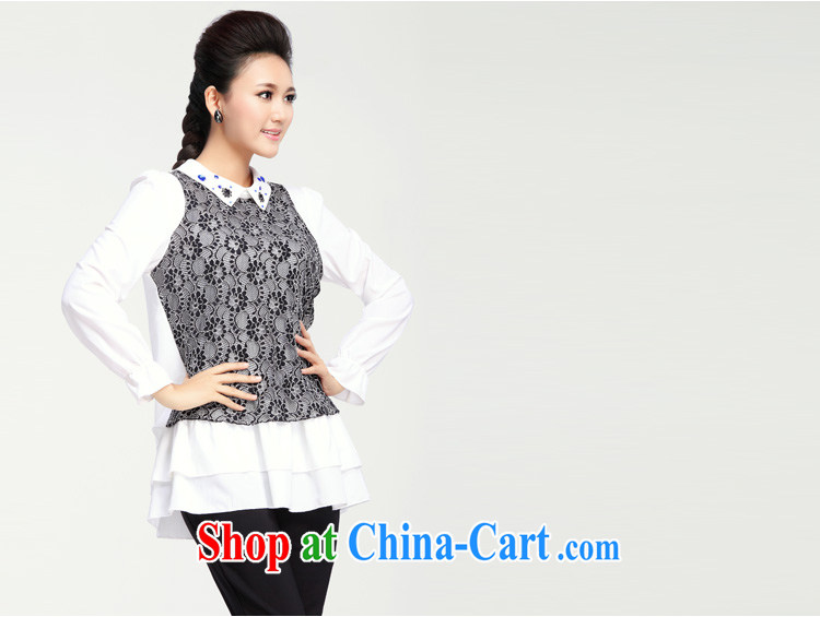 Slim, Mr Big, women fall 2014 with new women with thick mm lace large, female shirt T-shirt 13,606 white XXXXL pictures, price, brand platters! Elections are good character, the national distribution, so why buy now enjoy more preferential! Health