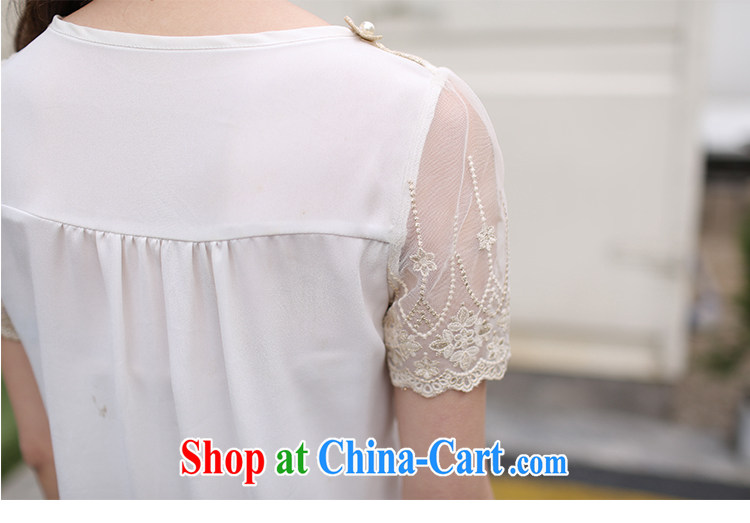 Moses Veronica larger female 2014 Korean summer new women embroidery lace T-shirt shirt round-collar short-sleeve female M, Color XXXL pictures, price, brand platters! Elections are good character, the national distribution, so why buy now enjoy more preferential! Health