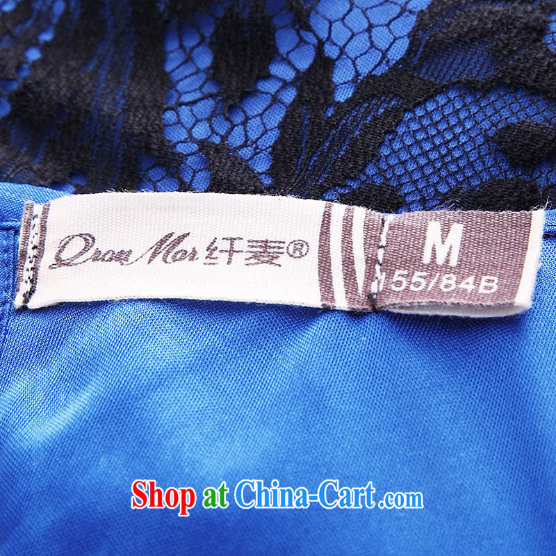The Mak is the women fall 2014 with new thick mm stylish wood drill lapel, long lace T-shirt 13,578 blue XXXXL, former Yugoslavia, Mak, and shopping on the Internet