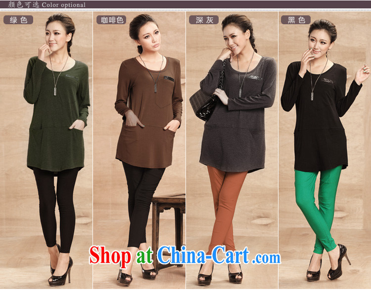 The Mak larger women 2013 winter new thick mm commuter relaxed, long, long-sleeved shirt T 12,188 brown M pictures, price, brand platters! Elections are good character, the national distribution, so why buy now enjoy more preferential! Health