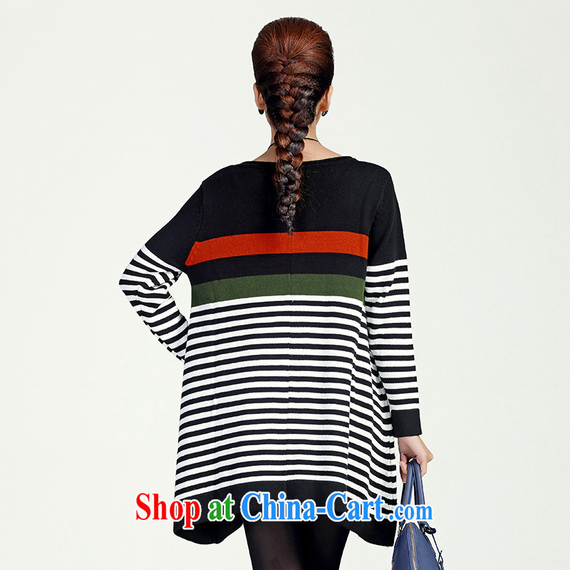 The Mak is the female 2014 winter new thick mm stylish stripes sweater dresses F 510 army green XXL, former Yugoslavia, Mak, and shopping on the Internet