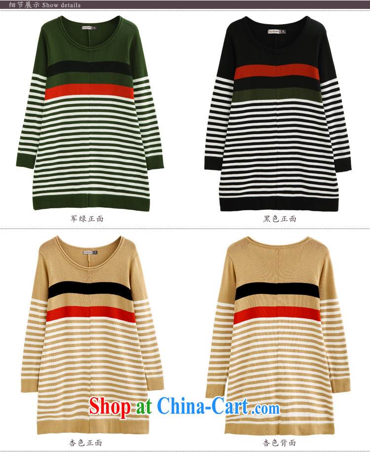 The Mak larger women 2014 winter new thick mm stylish stripes sweater dresses F 510 army green XXL pictures, price, brand platters! Elections are good character, the national distribution, so why buy now enjoy more preferential! Health