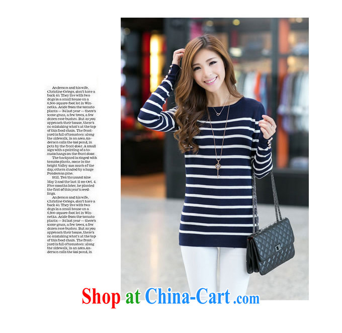 Lehman Ronnie lymalon delivery 2015 Spring and Autumn new products, female striped elastic long-sleeved solid knit sweater sweater 1861 royal blue XXXL pictures, price, brand platters! Elections are good character, the national distribution, so why buy now enjoy more preferential! Health
