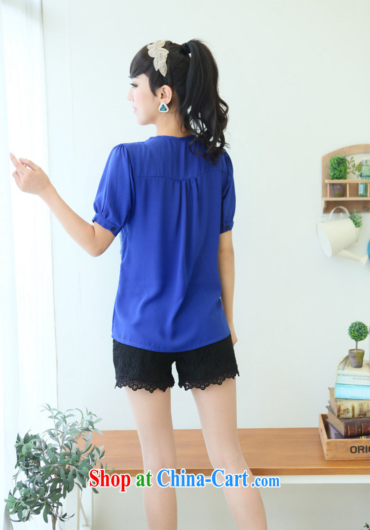 Female snow-woven T-shirt short-sleeved summer 2013 new female sunscreen clothing summer T-shirt T-shirt solid Korean version the code blue XXXL pictures, price, brand platters! Elections are good character, the national distribution, so why buy now enjoy more preferential! Health