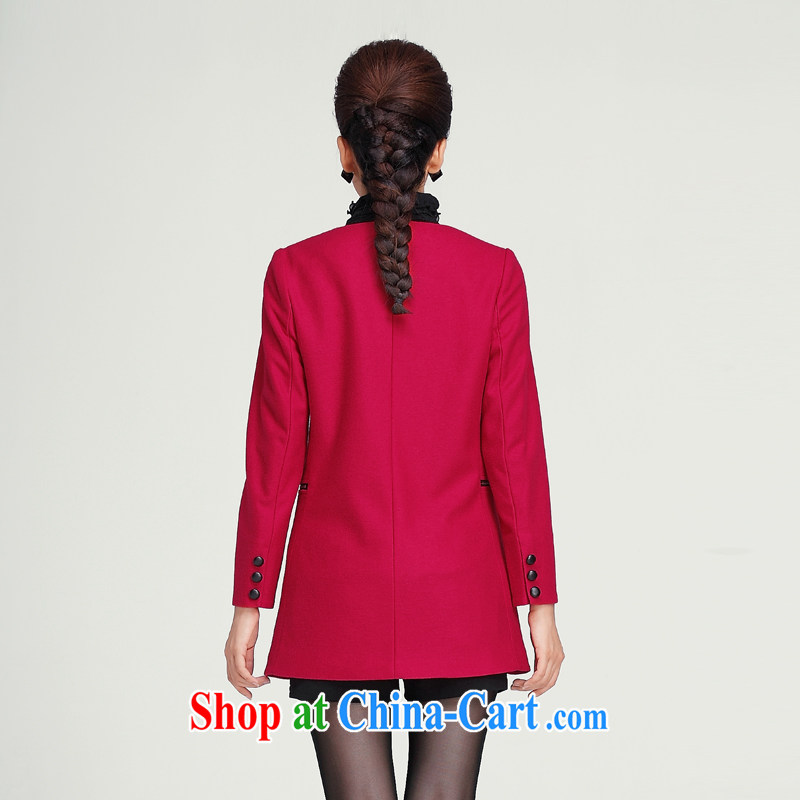 The Mak is the female 2014 autumn and winter new thick mm stylish and elegant beauty chest spell leather jacket is 13,630 red XXXXL, former Yugoslavia, Mak, and shopping on the Internet