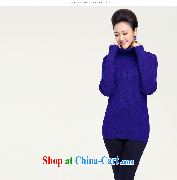 2014 autumn and the former Yugoslavia, Mr Big, female Korean edition boxed loose new thick mm beauty video gaunt collar sweater solid YS - 002 blue XXL pictures, price, brand platters! Elections are good character, the national distribution, so why buy now enjoy more preferential! Health