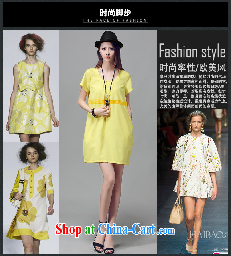 The cloud, Eva 2015 the code female summer registration, lint-free cloth retro pattern dresses yellow XXXL (weight 150 - 170) pictures, price, brand platters! Elections are good character, the national distribution, so why buy now enjoy more preferential! Health