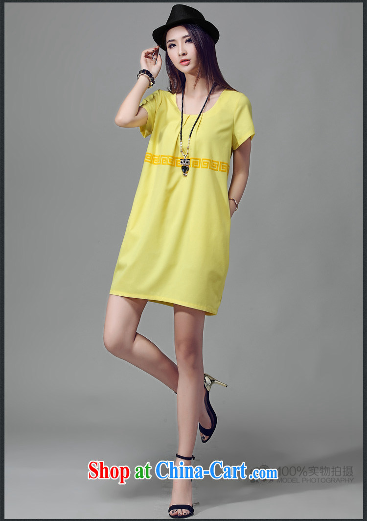 The cloud, Eva 2015 the code female summer registration, lint-free cloth retro pattern dresses yellow XXXL (weight 150 - 170) pictures, price, brand platters! Elections are good character, the national distribution, so why buy now enjoy more preferential! Health