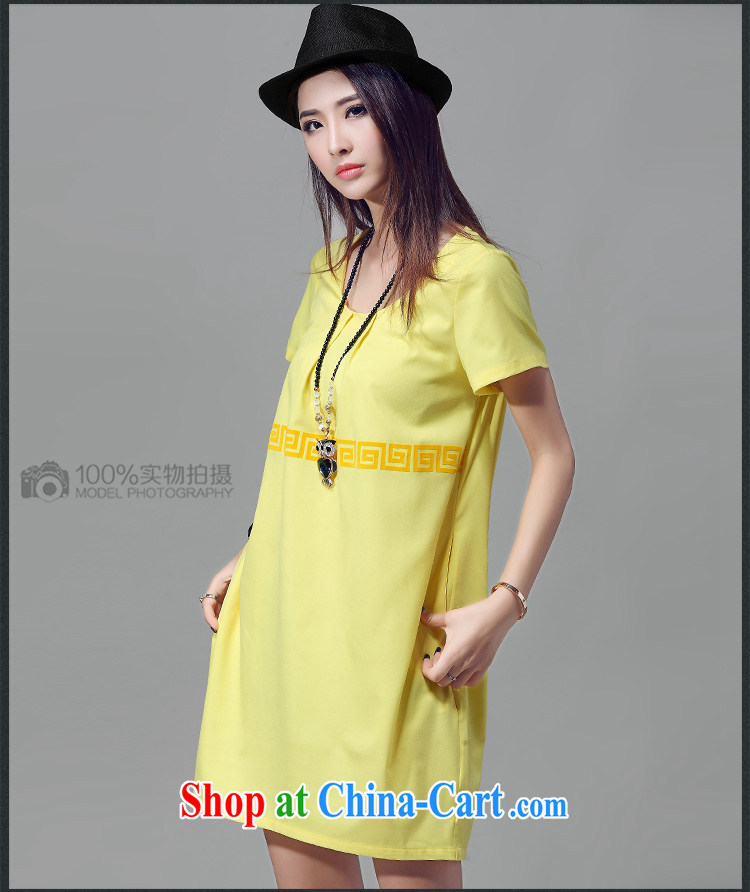The cloud, Eva 2015 the code female summer registration, lint-free cloth retro pattern dresses yellow XXXL (weight 150 - 170) pictures, price, brand platters! Elections are good character, the national distribution, so why buy now enjoy more preferential! Health