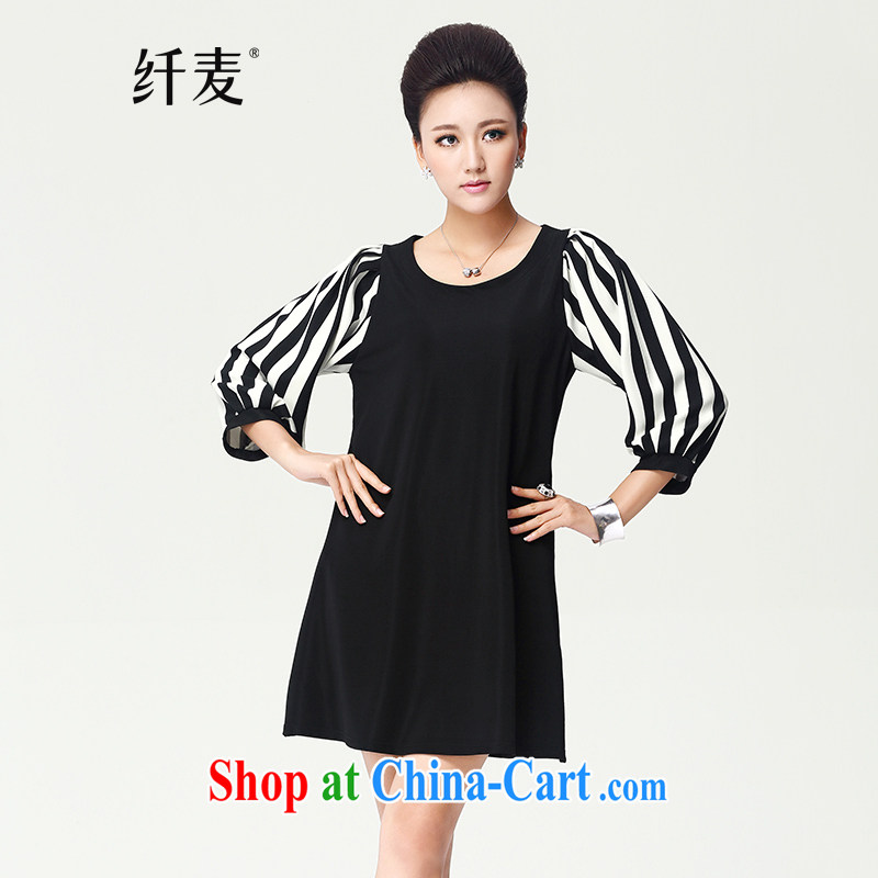 The Mak 2014 larger female Korean loose video thin lantern cuff-skirt and 13,720 black XXL