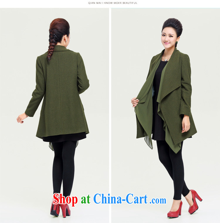 The Mak is the female 2014 autumn and winter new thick mm stylish snow woven stitching on T-shirt is gross jacket 13,981 army green XXXXL pictures, price, brand platters! Elections are good character, the national distribution, so why buy now enjoy more preferential! Health