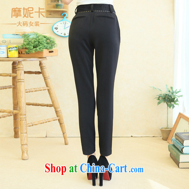 Connie Moses Carter larger women mm thick load fall 2013 new Korean video thin Leisure Centers 9 sister pants black children XXXL, Moses Veronica, shopping on the Internet