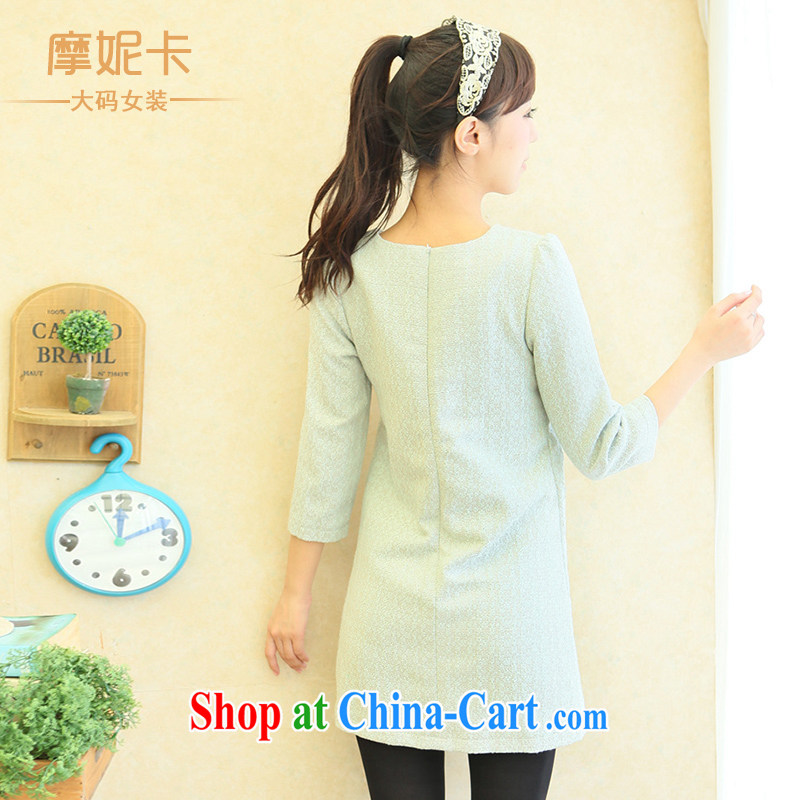 XL women s 2013 Fall edition with new emphasis on cultivating mm female lace collar 7 a long-sleeved dresses gray-blue XXXL, Veronica, the Code women, shopping on the Internet
