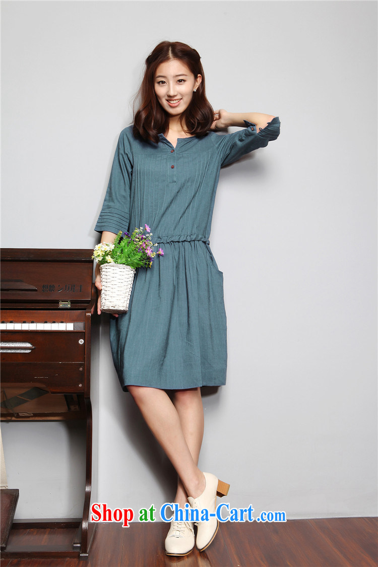 The Ju-Yee Nga larger female summer and indeed increase relaxed thick sister graphics thin, long cotton the dresses YQ 9085 blue XXL pictures, price, brand platters! Elections are good character, the national distribution, so why buy now enjoy more preferential! Health