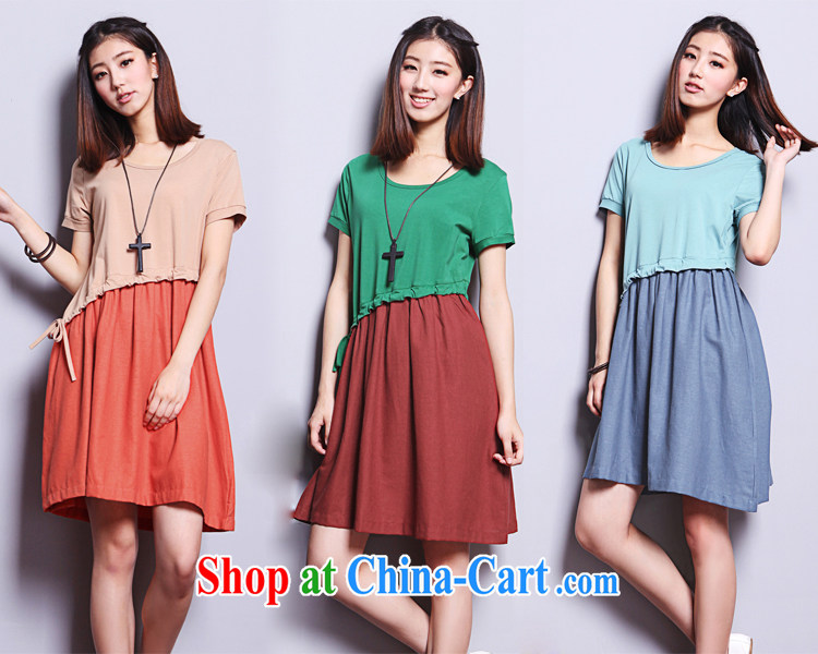 The Ju-Yee Nga summer is the girl with the obesity MM cotton stitching retro cotton the dresses YQ 9180 apricot XXL pictures, price, brand platters! Elections are good character, the national distribution, so why buy now enjoy more preferential! Health