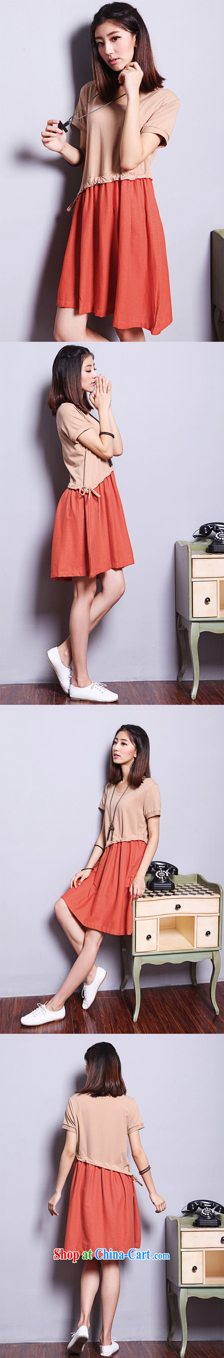 The Ju-Yee Nga summer is the girl with the obesity MM cotton stitching retro cotton the dresses YQ 9180 apricot XXL pictures, price, brand platters! Elections are good character, the national distribution, so why buy now enjoy more preferential! Health
