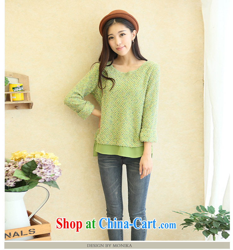 Moses Veronica larger women mm thick winter clothes 2013 new Korean video thin round-collar thick sister knitted T-shirt T-shirt green XL pictures, price, brand platters! Elections are good character, the national distribution, so why buy now enjoy more preferential! Health