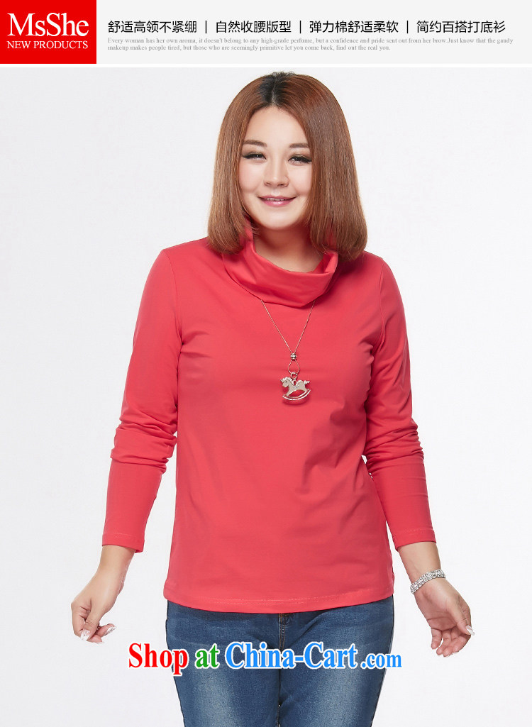 MSSHE XL ladies' 2015 spring loaded thick MM cultivating graphics gaunt for solid shirt 100 ground and indeed increase Code T shirt long-sleeved clearance 323 watermelon red 4XL pictures, price, brand platters! Elections are good character, the national distribution, so why buy now enjoy more preferential! Health