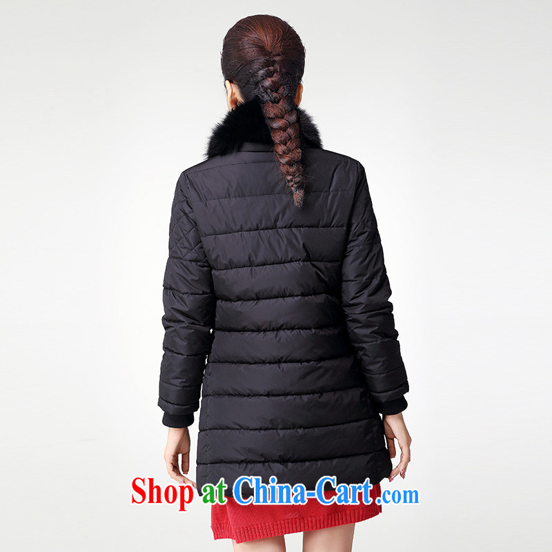 The Mak is the women's clothing 2014 autumn and winter, new emphasis on mm too long, feather cotton cotton quilted coat serving 131,166 ZN black XXXXL, slim Mak, the Code women's clothing, and shopping on the Internet