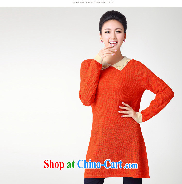 The Mak is the female 2014 autumn and winter new thick mm stylish stitching staples Pearl sweater S 13,004 orange XXXL pictures, price, brand platters! Elections are good character, the national distribution, so why buy now enjoy more preferential! Health