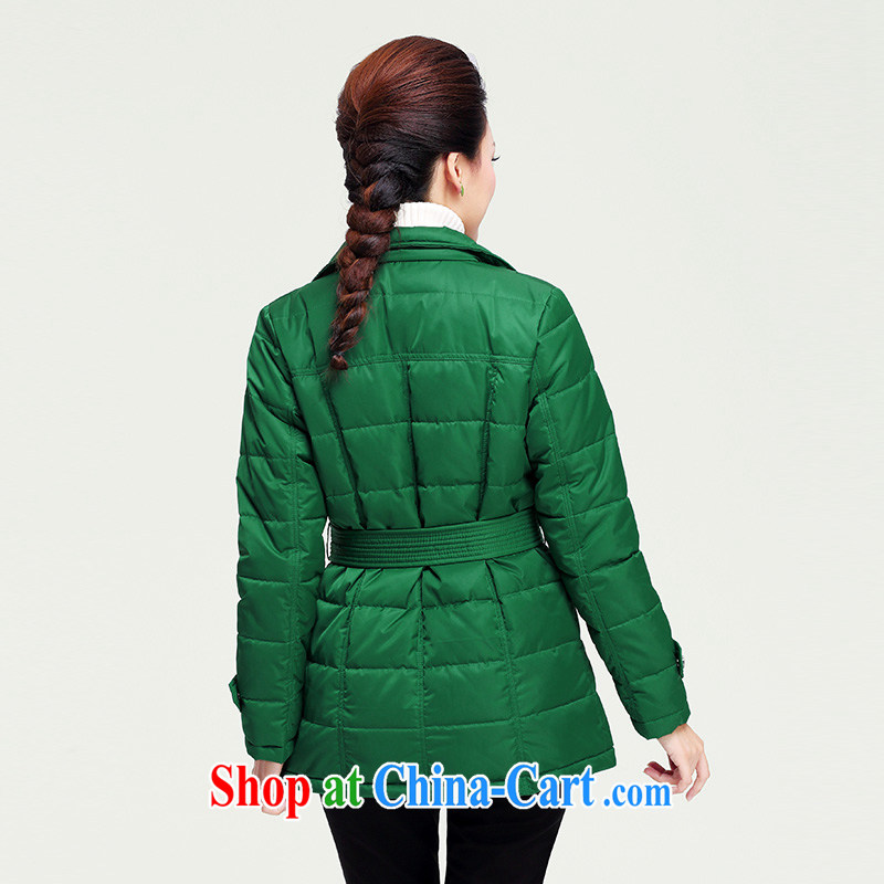 The Mak is the female 2014 autumn and winter new thick mm stylish the waist, the charge-back the shirt quilted coat ZN 131,117 green XXXL, slim Mak, shopping on the Internet